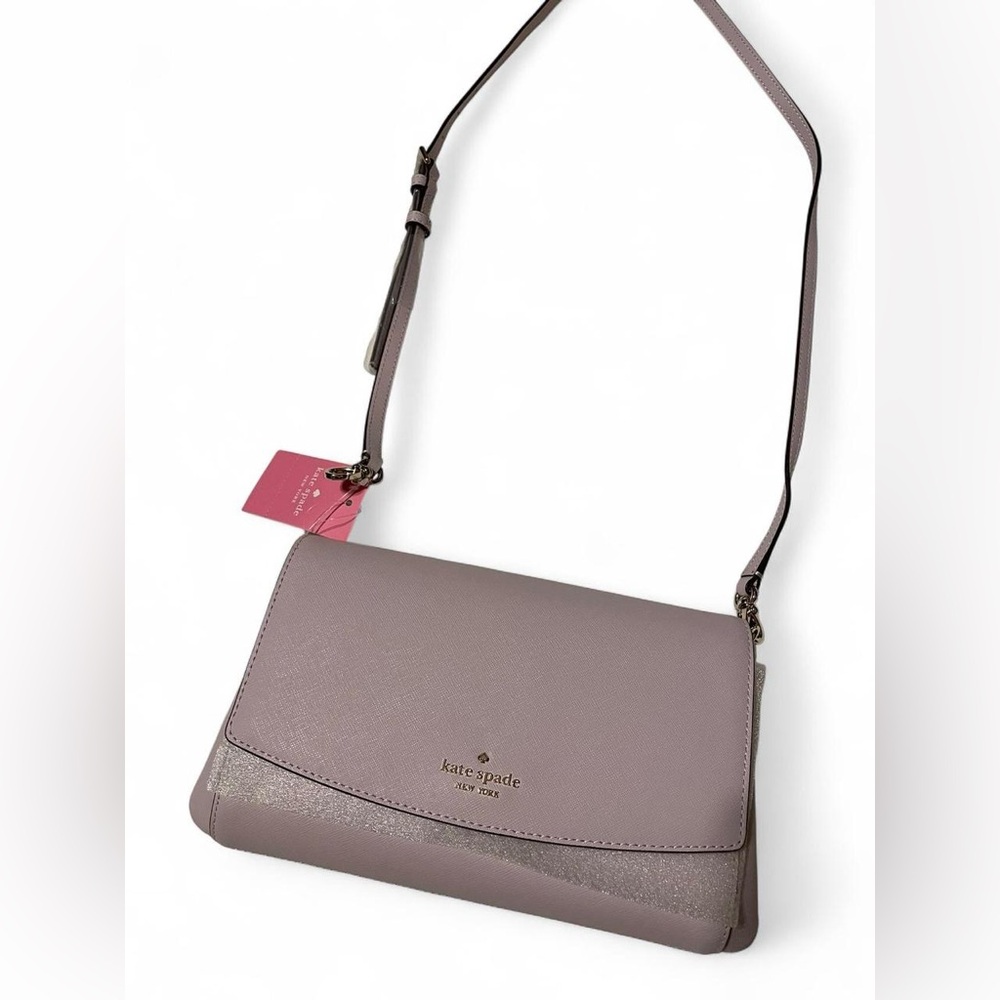 Kate Spade New York purple leather crossbody bag